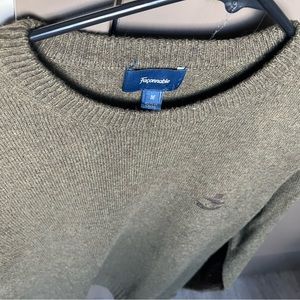 100% lambwool crewneck sweater men’s